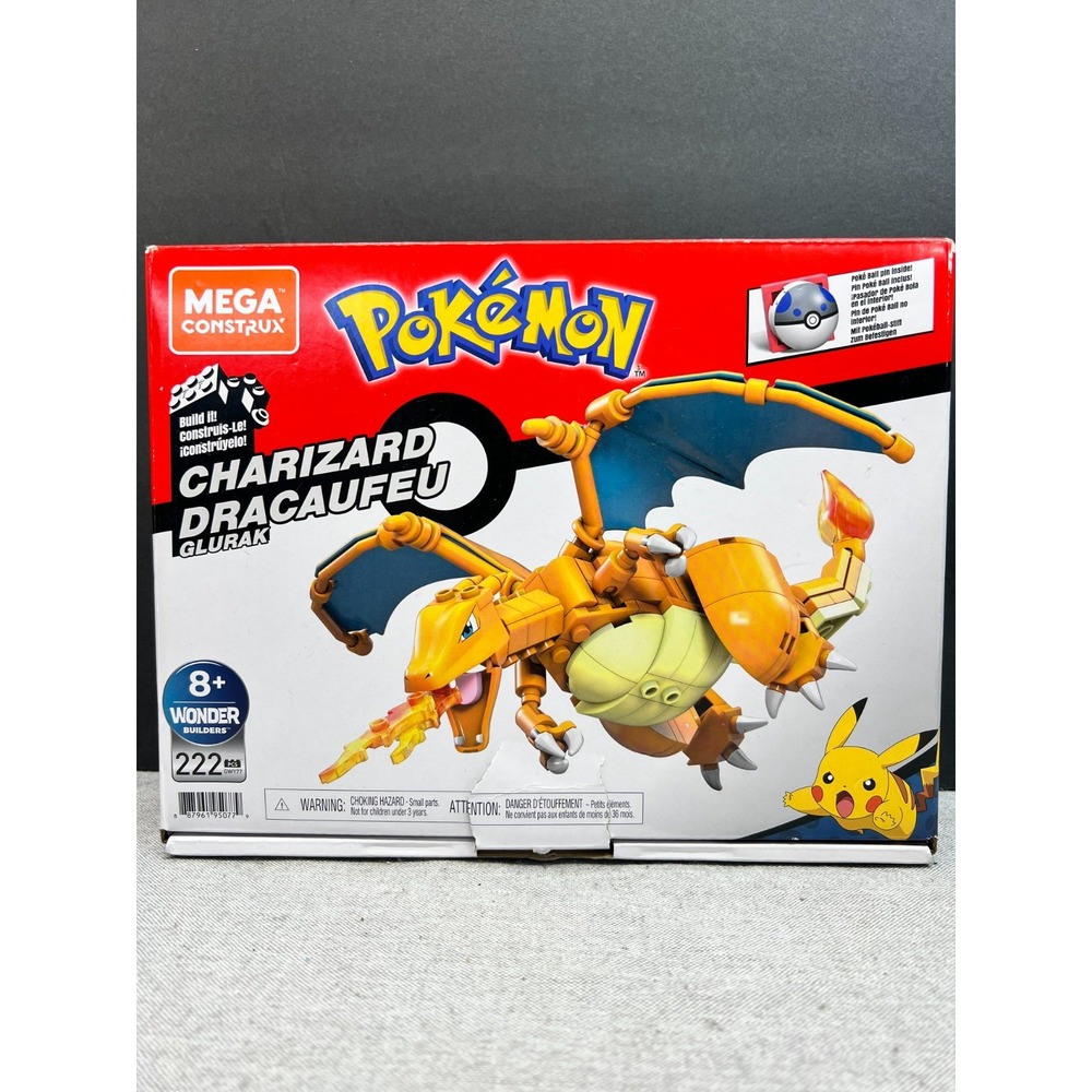 Pokemon Charizard Dracaufeu Glurak Mega Construx Bloks Building Set Figure NEW